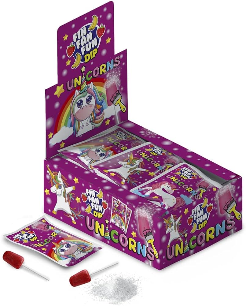 Sucette Licorne et Poudre Banane-Fraise x1